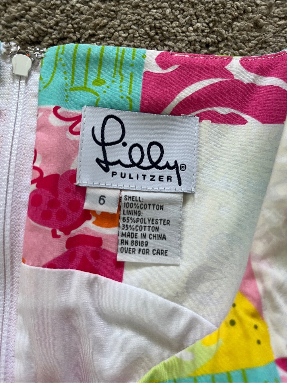 🎠🌞Lilly Pulitzer White Label Patchwork Sheath sz6Citrus Floral Horses Notch Neck - Picture 5 of 12